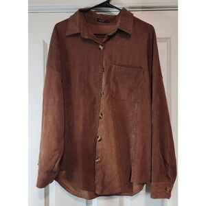 Brown Corduroy Shacket